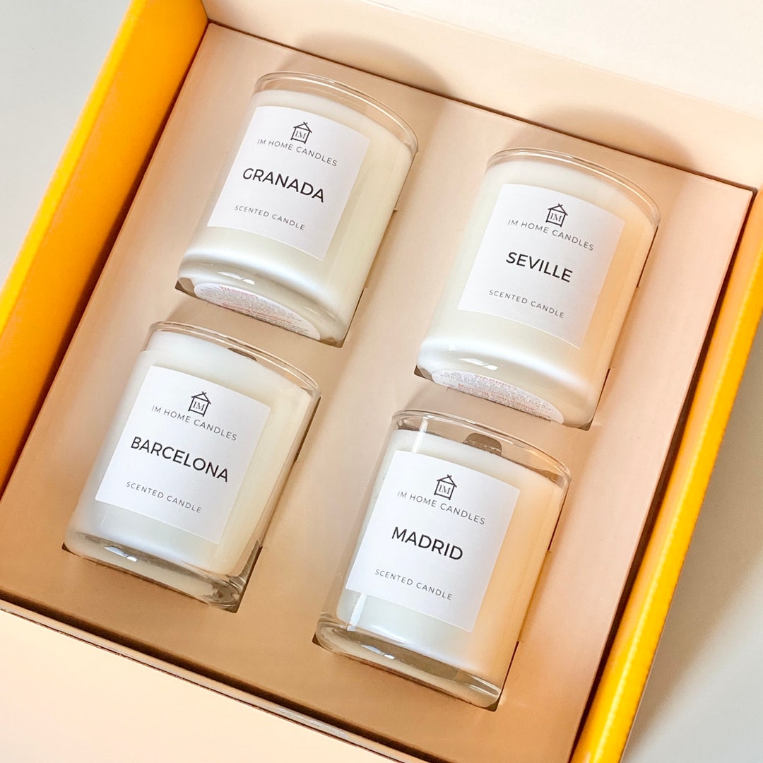 SPAIN Votive Candles Set of Four Gifts for A Traveler Scented Travel