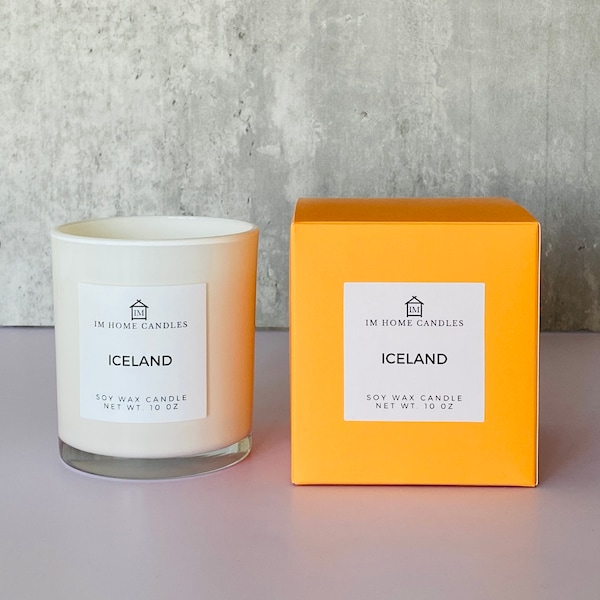 ICELAND Natural Soy Wax Blend Candles | Ozone | Citrus | Sea Salt | Musk