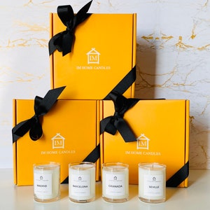 Discover Spain: Votive Set Featuring Madrid, Barcelona, Seville & Granada  Set of Four | Gifts For A Traveler | Scented Travel Candles