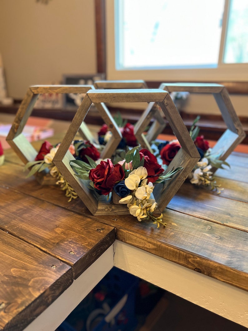 Handmade Hexagon Centerpiece 4 Count Etsy
