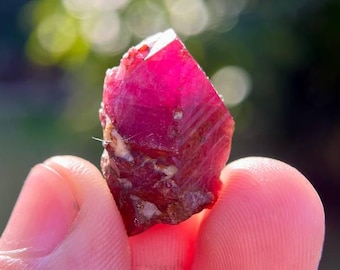 Natural Red Color Ruby Crystal from Jegdalek Afghanistan Mine, 8 Grams