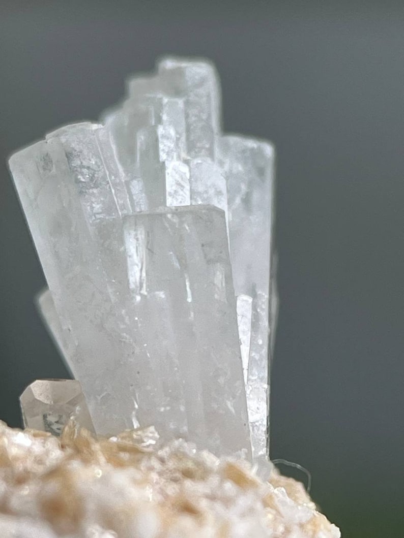 15 Cart Ultra Rare Beryl Var: Goshenite Cluster on Matrix From Gilgil ...