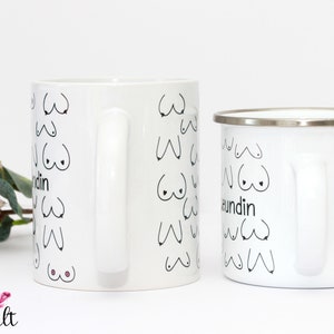 Busenfreundin Tasse in Emaille, Keramik oder Porzellan, Geschenk für beste Freundin BFF image 7