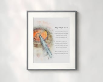 Cataract Surgeon Poem Print • Watercolor Style Eye Art & Poetry • Ophthalmologist Gift for Clinic Decor - 485