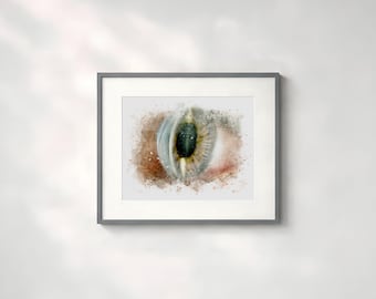 Eye exam wall art print, slit lamp, custom optometrist gift, ophthalmology and optometry decor, hand-signed by the artist - 216