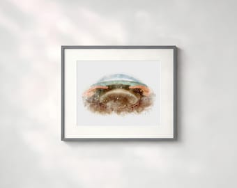 Eye anatomical art print. Anterior segment cross-section watercolor-style art, optometry graduate gift and eye doctor office decor - 015