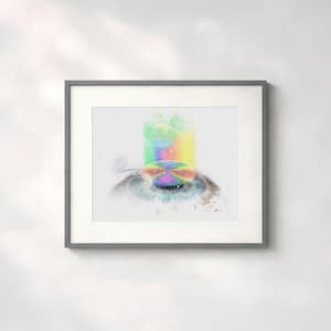 LASIK art print, Eye doctor gift, Lasik laser eye surgery watercolor style art print, Eye doctor wall art, Eye doctor office décor - 118