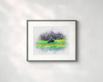 Eye doctor gift OCT watercolor style vitreomacular traction art print optometry decor, ophthalmology wall art print - 140