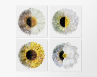 Iris Flower Art – A collection of watercolor style eye prints set of four for Optometry office decor and eye doctor wall art - 001c