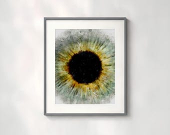 Iris art print wall decor for an optometry office or ophthalmology exam room. 100z