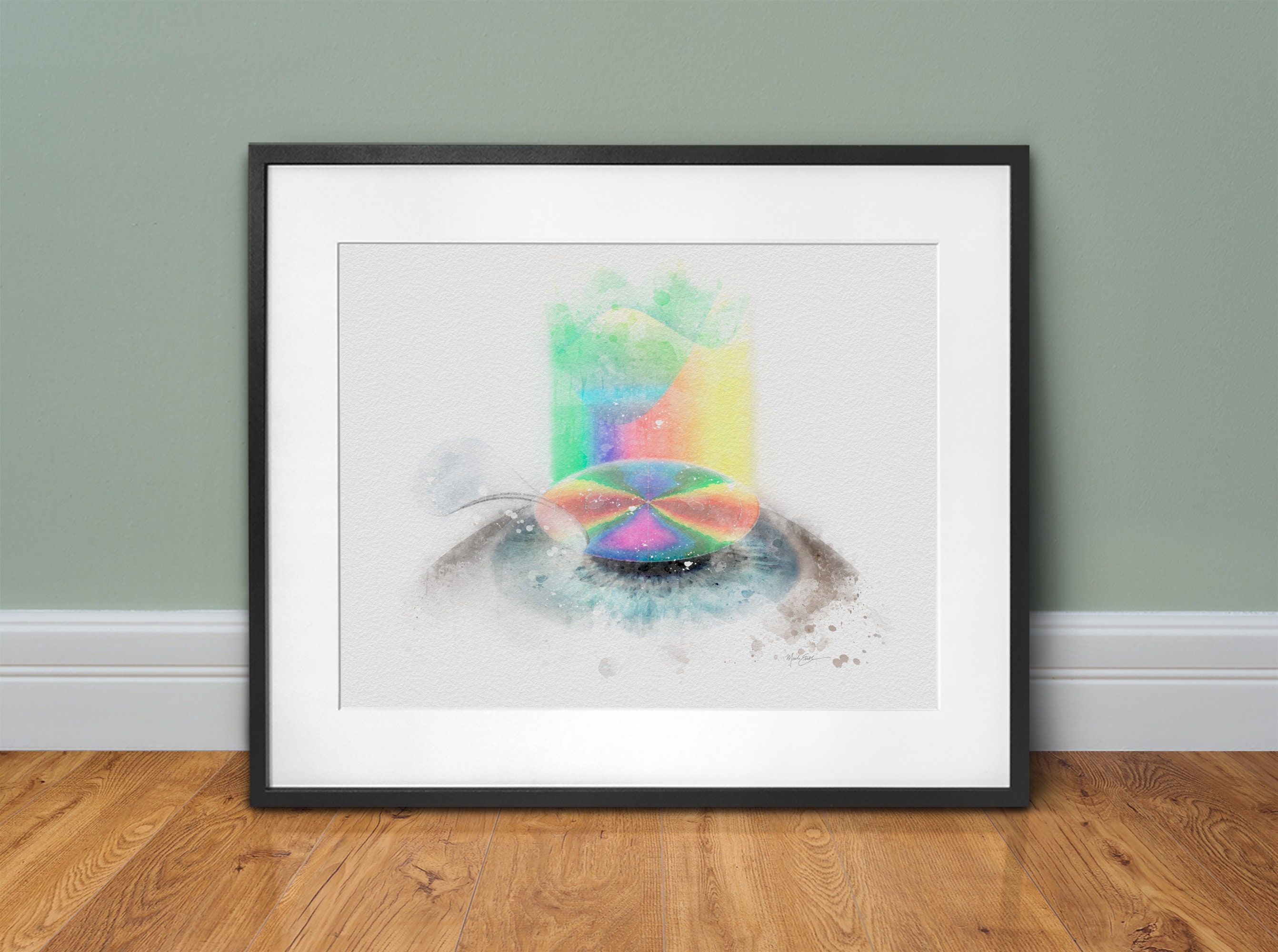 LASIK art print, Eye doctor gift, Lasik laser eye surgery watercolor style art print, Eye doctor wall art, Eye doctor office décor - 118