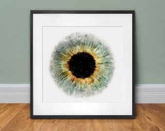 Eye doctor graduation gift eye iris anatomy art print watercolor style eye art gift for optometry and ophthalmologist grad gift - 100