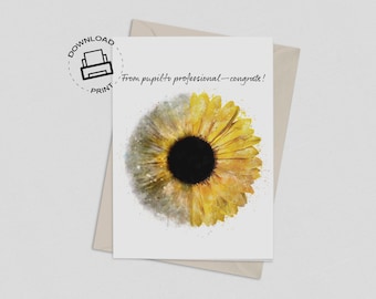 Eye Doctor Graduation Card: Printable Optometrist Congrats (Digital Download)