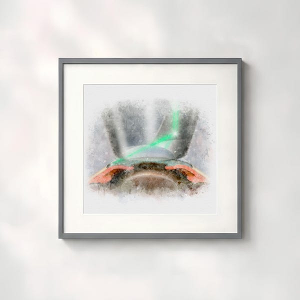 Glaucoma doctor gift | SLT glaucoma laser watercolor style art print for eye doctor office decor - 220