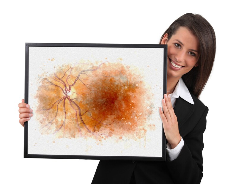 Med student gift, Macula retina eye anatomy art print, Eye doctor gift, Optometry office décor - 201 image 11