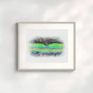 OCT Retina Scan Art Print for optometry office decor, fine art print on archival paper - 136