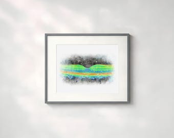 OCT Retina Scan Art Print • Optometrist & ophthalmologist graduation gift • museum-quality giclée décor and wall art for an eye doctor - 136