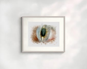 Slit lamp eye exam wall art print, eye doctor gift, ophthalmology and optometry decor - 216