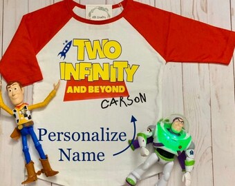 Two infinity and beyond shirt, Toy Story Birthday Shirt, Buzz Lightyear, Toy Story Party, Second Birthday