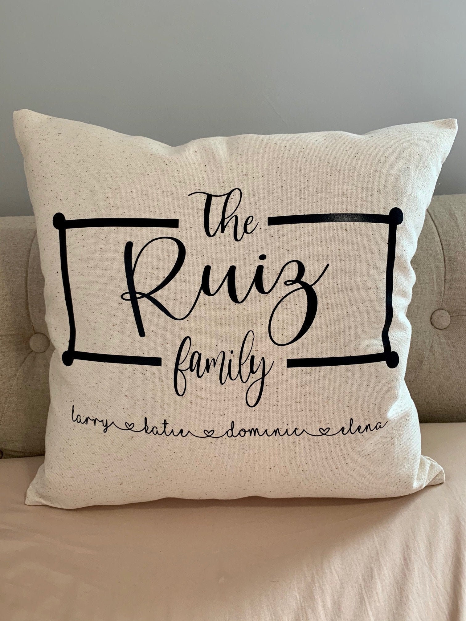 Personalized Pillow Last Name Pillow Family Name Pillow Etsy