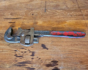 Vintage Drop Forged Steel Dunlap 14 Inch Plumber's Adjustable Pipe