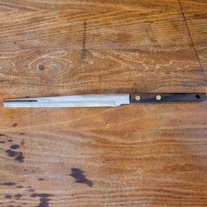 Vintage Vernco Stainless French Utility Slicer Kitchen Knife Mid-Century Made in Japan