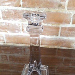 Vintage Smoky Crystal Candlestick