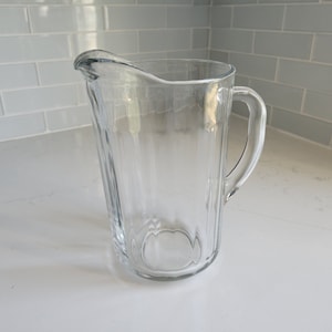 Vintage Crisa Glass Pitcher for Lemonade, Iced Tea, Sangria, Water, etc.