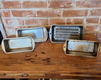 Vintage Assorted Farmhouse Kitchen Loaf Pans by Ecko USA, Bake King, and Others Unmarked (You Choose!)