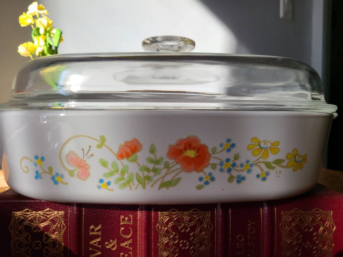 Vintage Corning Ware Wildflower Pattern Covered Casserole | Etsy