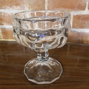 Vintage Pressed Glass Sundae Dish or Candy Dish