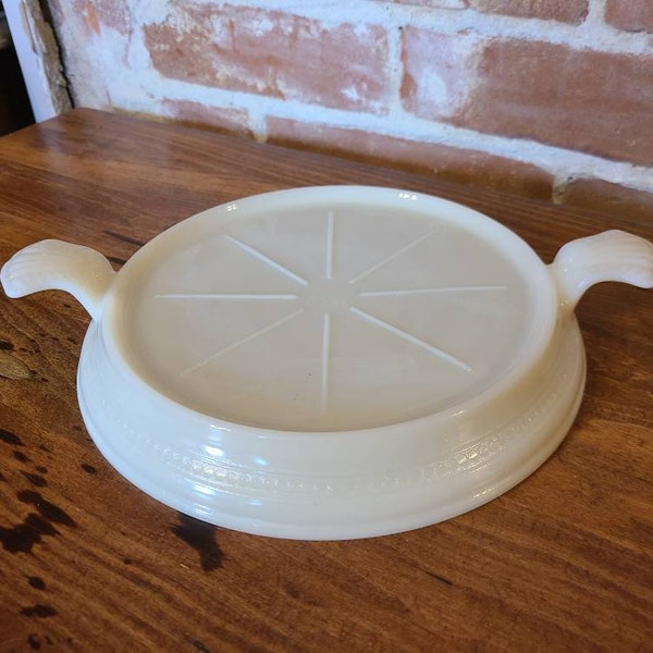 Vintage Mid-Century Fire King Ivory Casserole Trivet Antique Farmhouse Kitchen