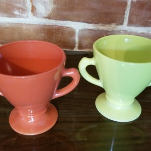 Vintage Mid-Century Hazel Atlas Platonite Ovide Sugar Bowl, amarillo o naranja (¡tú eliges!)