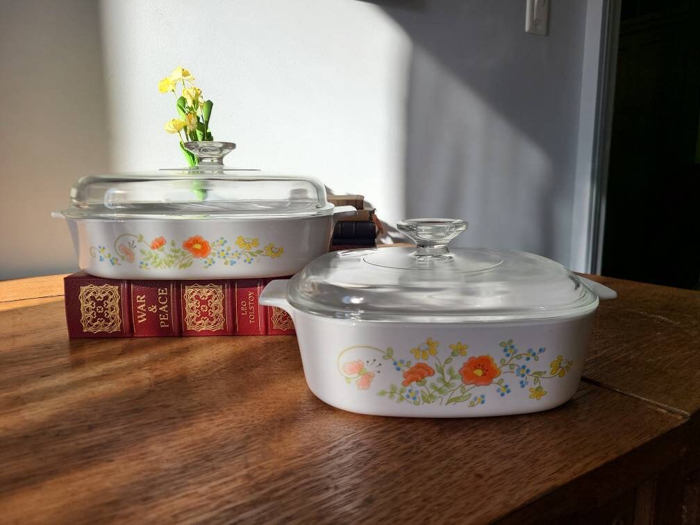 Vintage Corning Ware Wildflower Pattern Covered Casserole | Etsy
