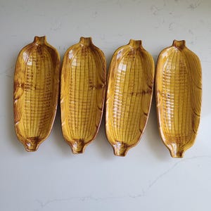 Vintage keramische maïskolfborden - Californië, VS - Set van 4&quot;