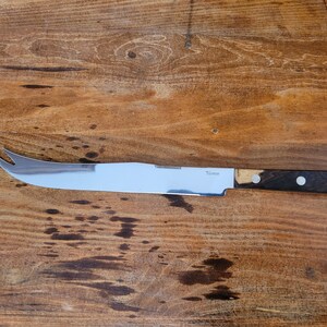 Vintage Vernco Stainless Steel All-in-One Kitchen Knife Serrated Slicer with Fork
