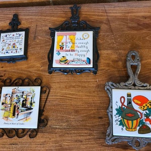 Vintage Cast Iron and Ceramic Trivets - You Choose!