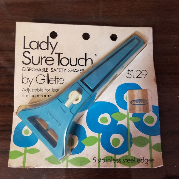 Vintage Gillette Lady Sure Touch Disposable Safety Razor NIP NOS