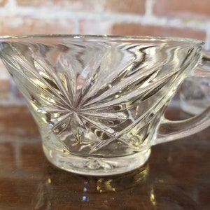 Vintage Anchor Hocking Prescut Clear Punch Cups - Sets of 4