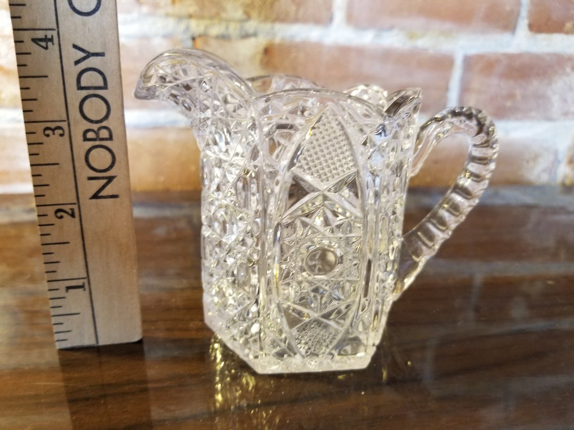 Vintage Early American Pressed Glass Rotec Creamer by Mckee Etsy
