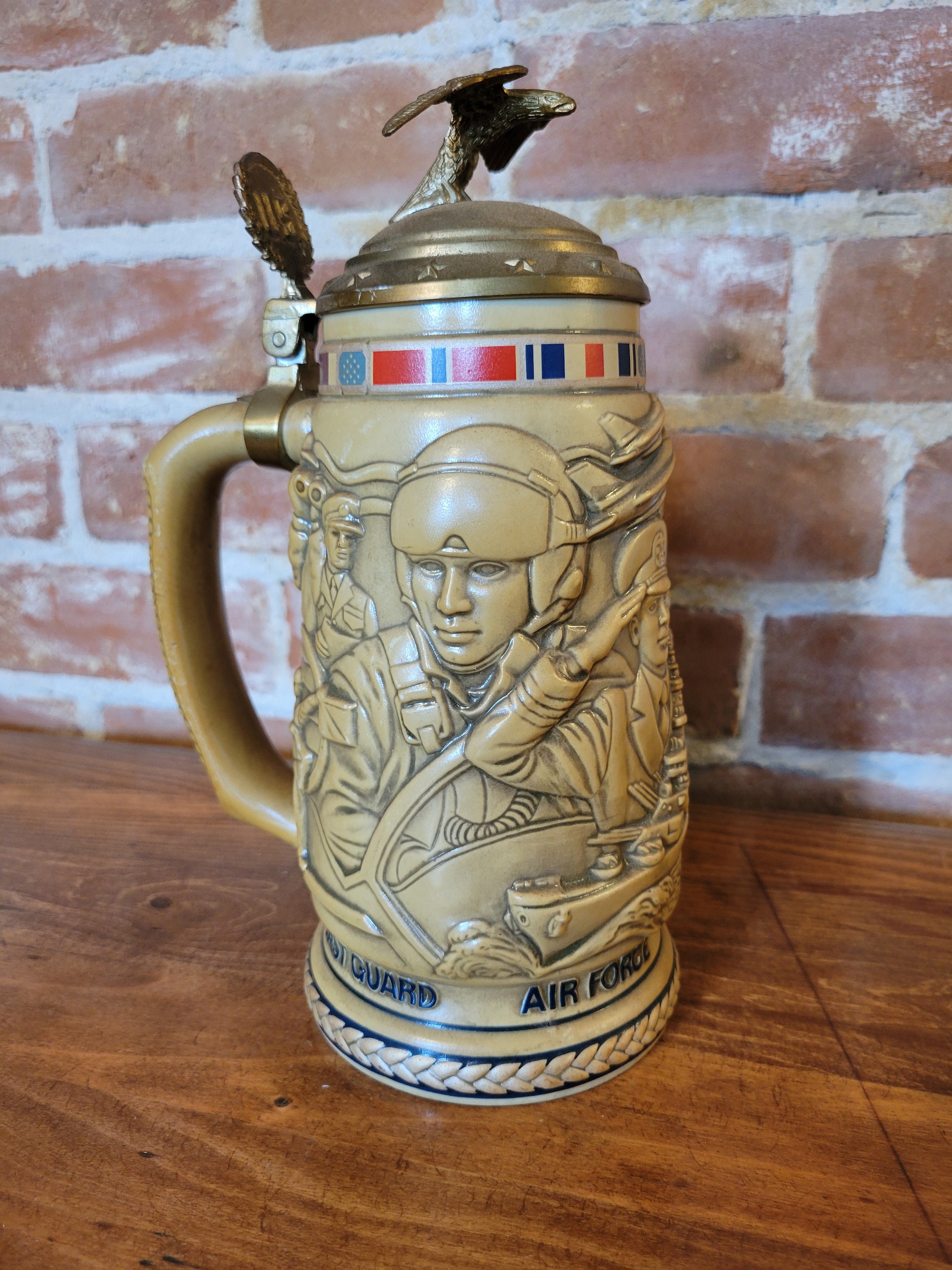 Vintage Avon Ceramic and Metal Beer Stein by Ceramarte Brazil Etsy