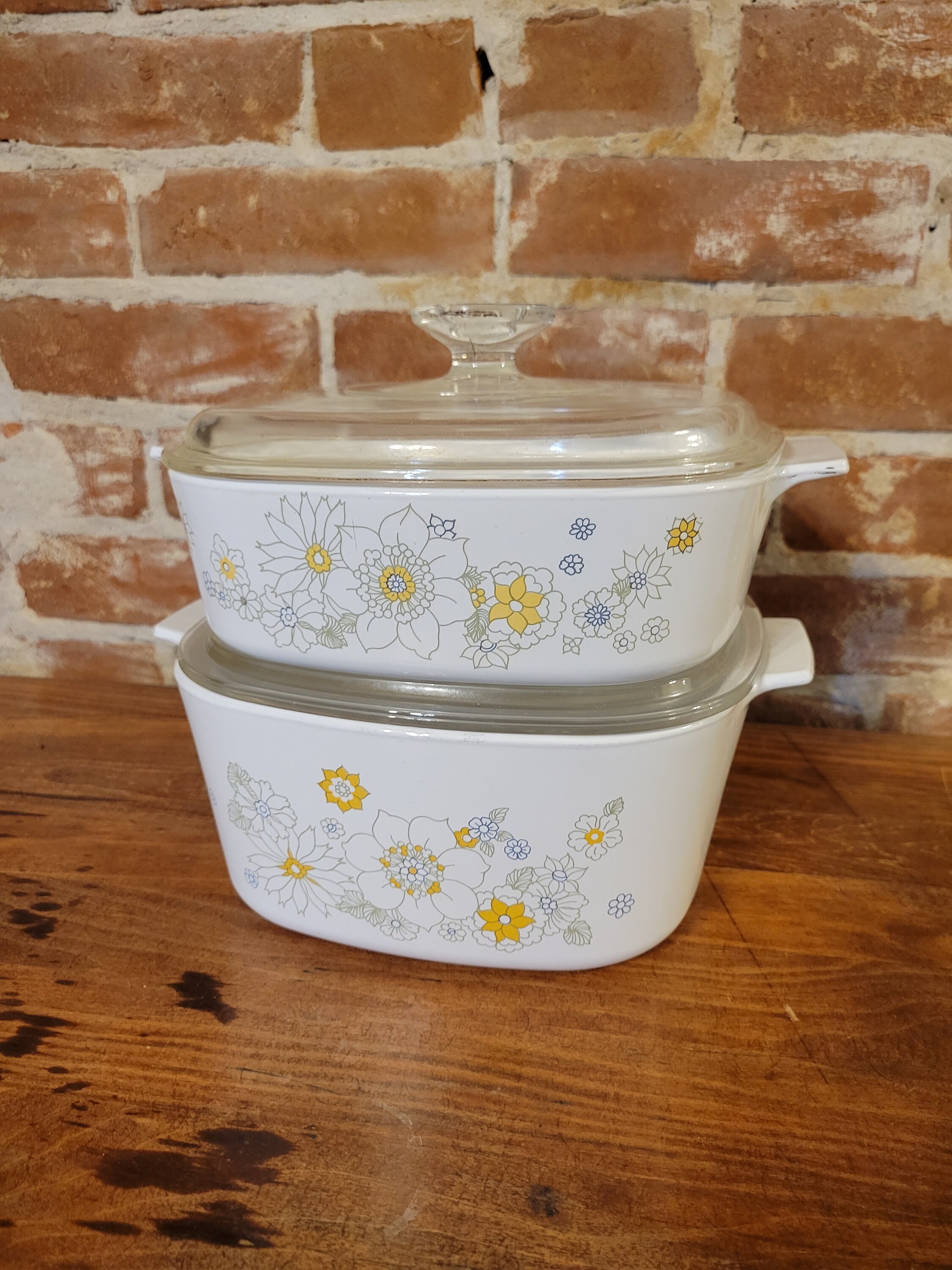 Vintage Corning Ware Floral Bouquet Pattern Covered Casserole Etsy