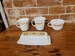 Vintage Corelle by Corning and Pyrex Butterfly Gold Butter Dishes, Coffee Cups, and Creamers 