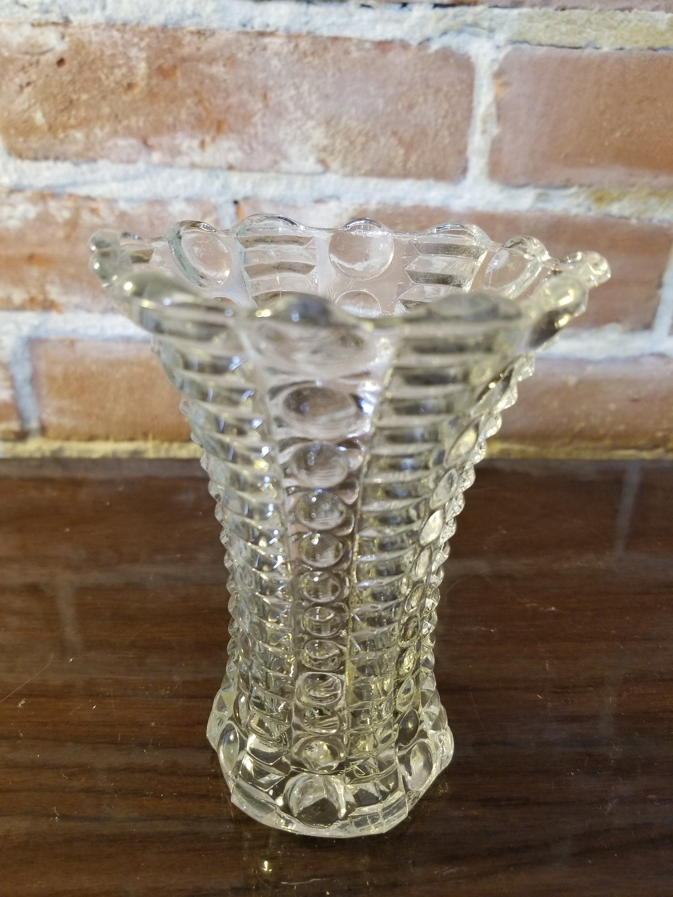 Vintage Pressed Glass Vase