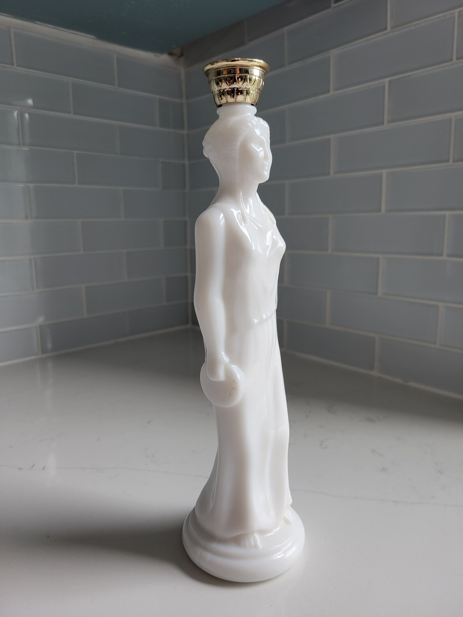 Vintage Milk Glass Avon Bath Oil Bottles Figural Design you Etsy