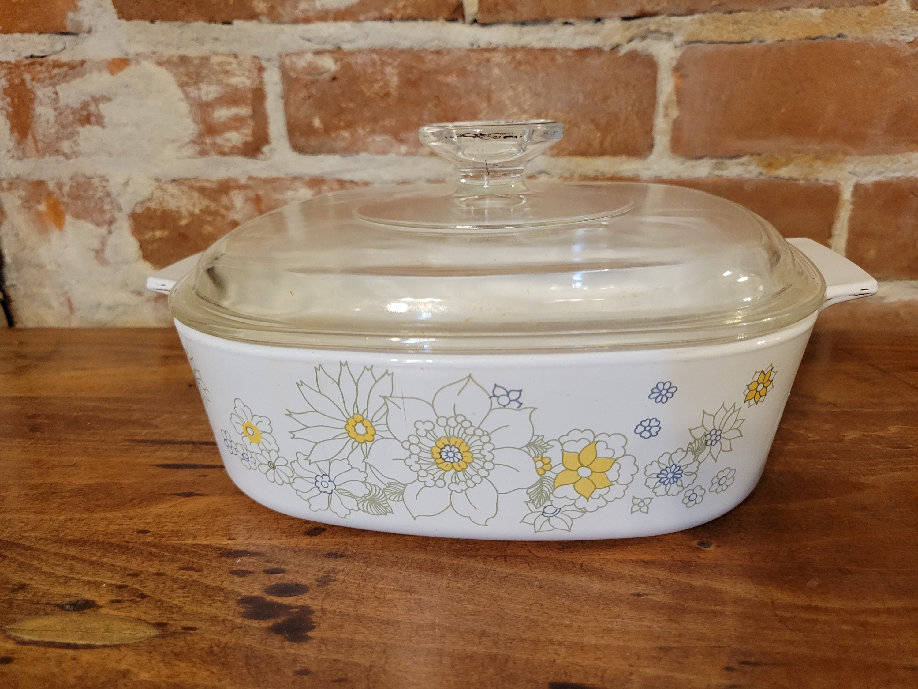 Vintage Corning Ware Floral Bouquet Pattern Covered Casserole Etsy