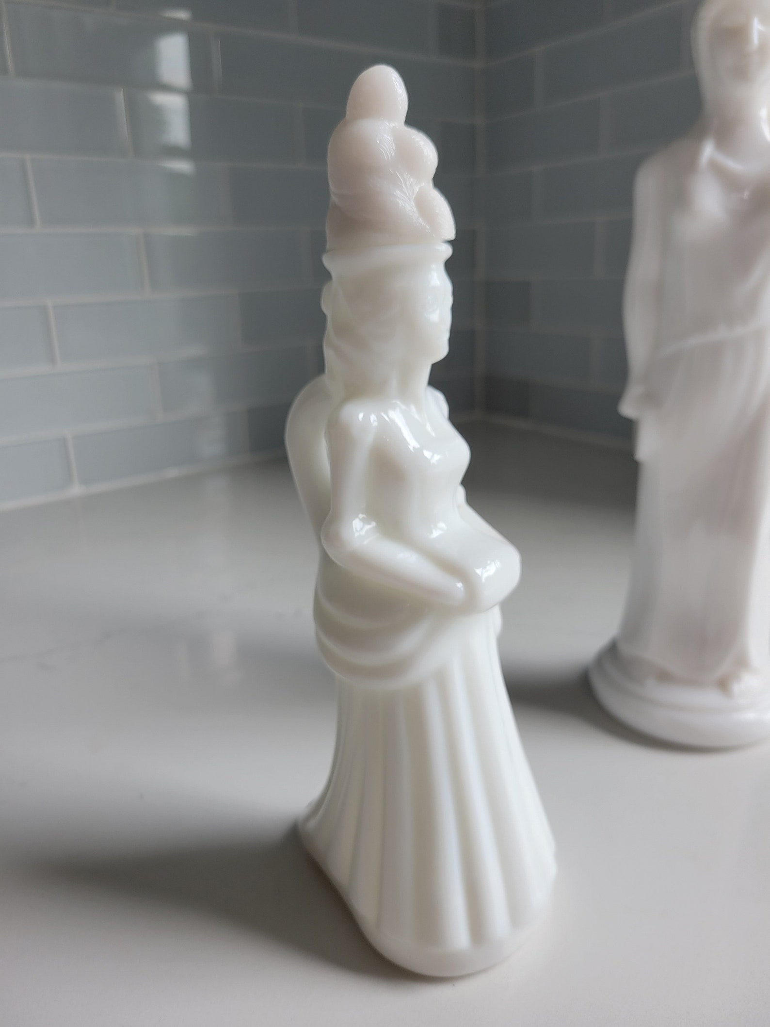 Vintage Milk Glass Avon Bath Oil Bottles Figural Design you Etsy