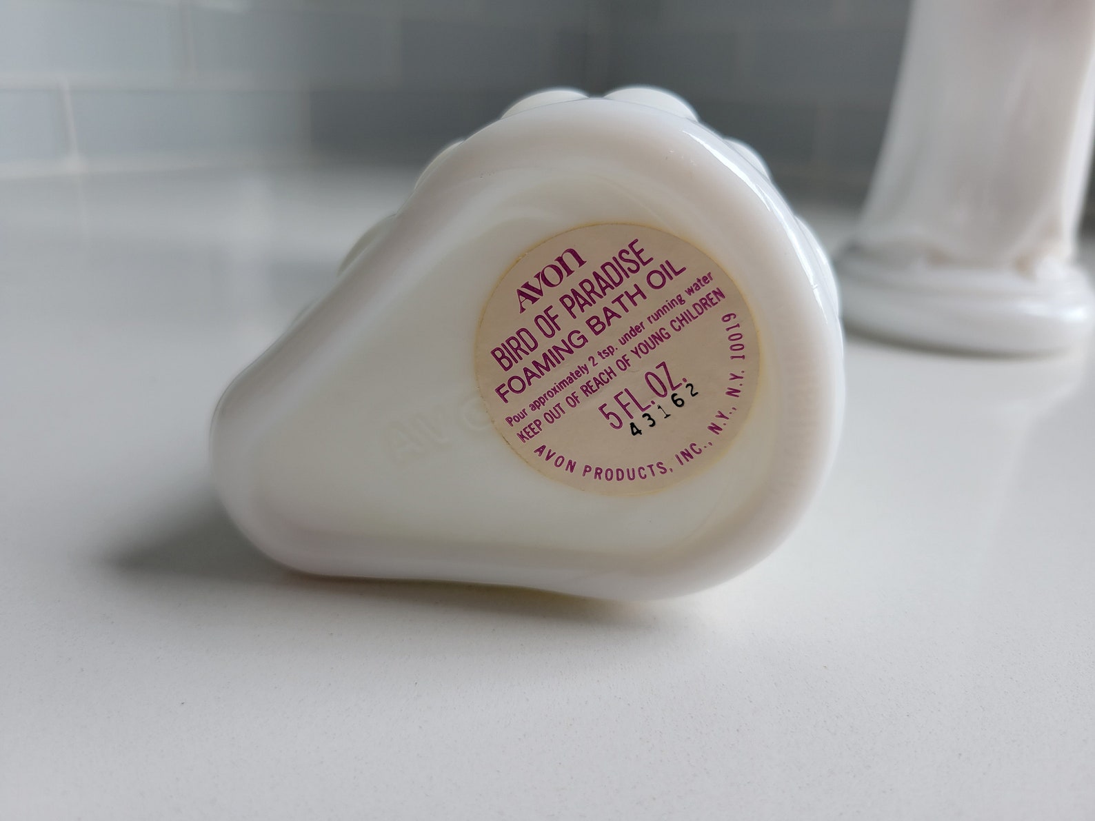 Vintage Milk Glass Avon Bath Oil Bottles Figural Design you Etsy