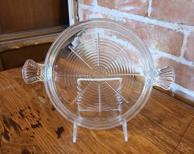 Vintage Midcentury Fire King Clear Glass Trivet/hot Plate for