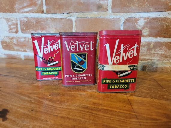 Vintage and Antique Velvet Pipe and Cigarette Tobacco Tins Liggett & Myers  Tobacco Company (you Choose!) Tobacciana